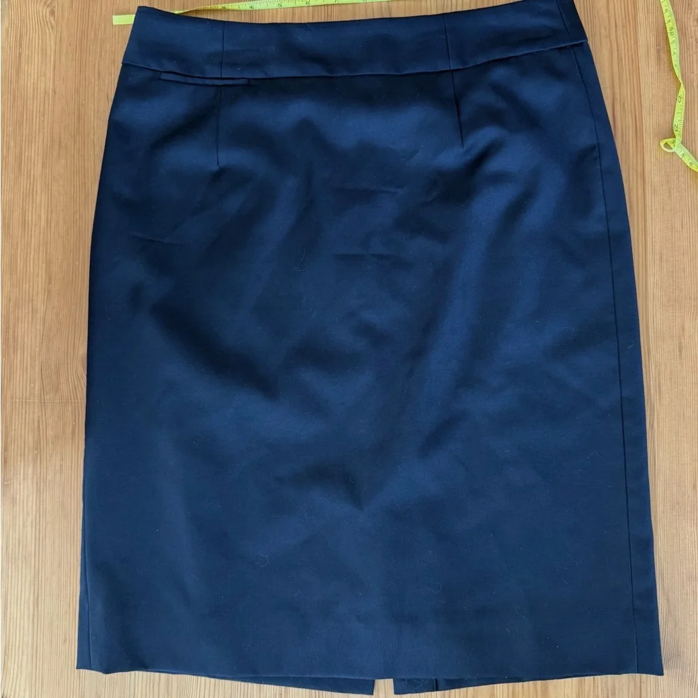 J. Crew Navy Pencil Skirt 6 super 120s wool - Picture 1 of 5